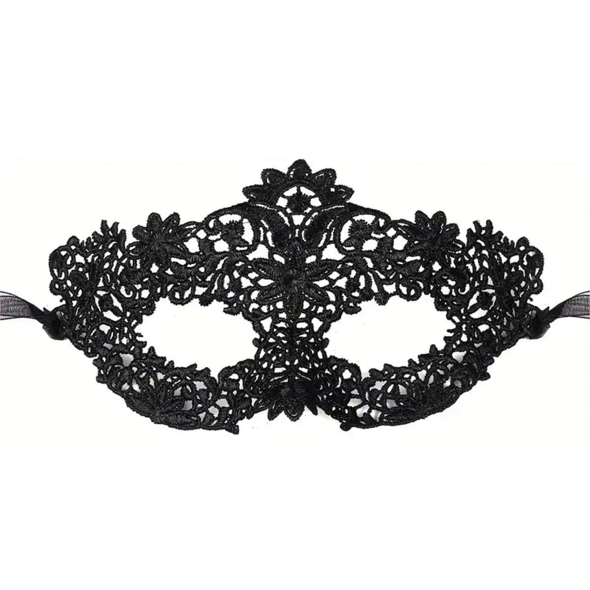 Black Lace Masquerade Mask Set for Couples-Mens style