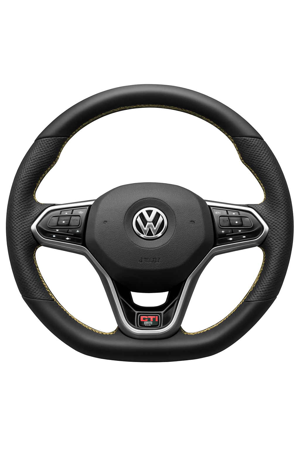 Schwarze Leder-Lenkradabdeckung für VW für Komfort und Grip