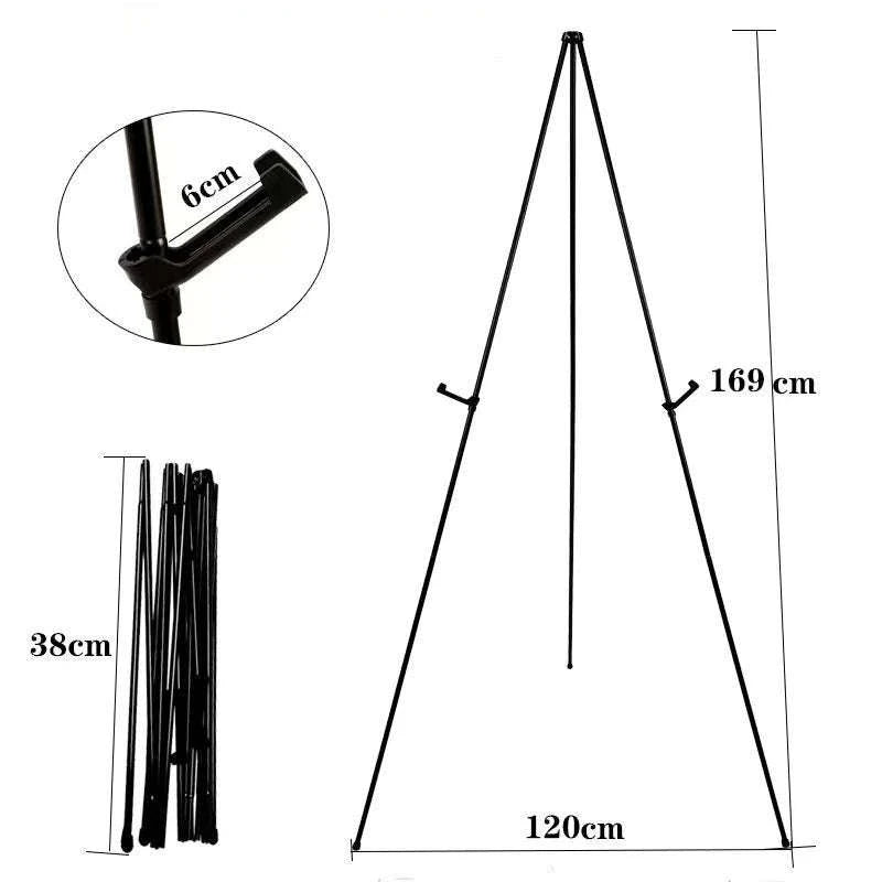Black Lightweight Portable Display Easel-1PC
