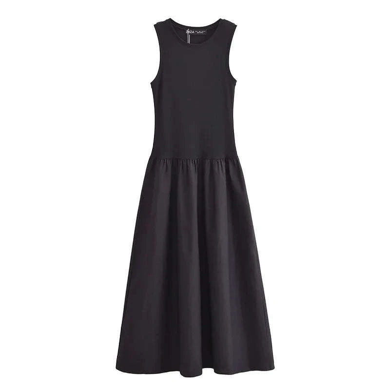Black Long Dress – Elegant Spring Maxi-M / black / CHINA