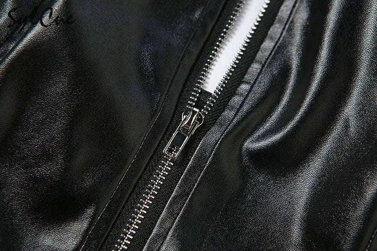 Black Matte Faux Leather Zipper Vest for Women – Sleek Street Style-black / L