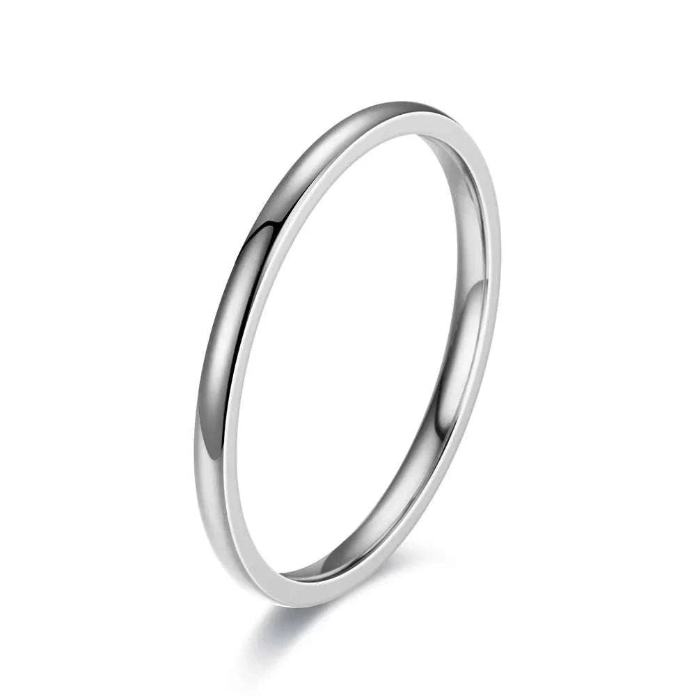 Black Matte Stainless Steel Ring for Men and Women-4MM Black / 9