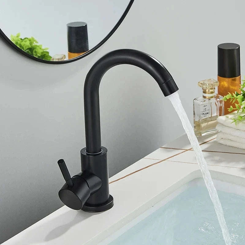 Black Nickel Bathroom Faucet-Black B