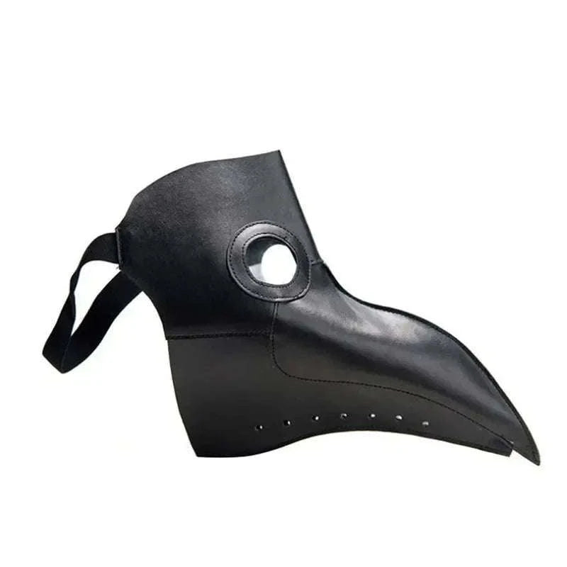 Black Rubber Plague Doctor Mask for Halloween and Cosplay-04