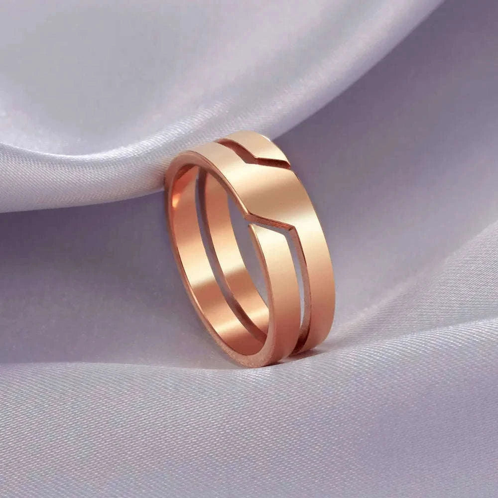 Black Stainless Steel Ring for Men and Women, 6mm-10 / Black