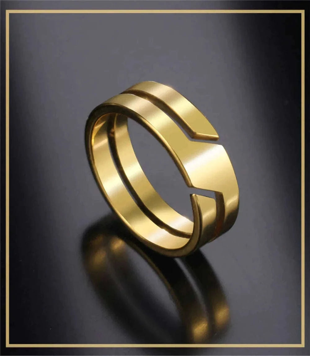 Black Stainless Steel Ring for Men and Women, 6mm-10 / Black