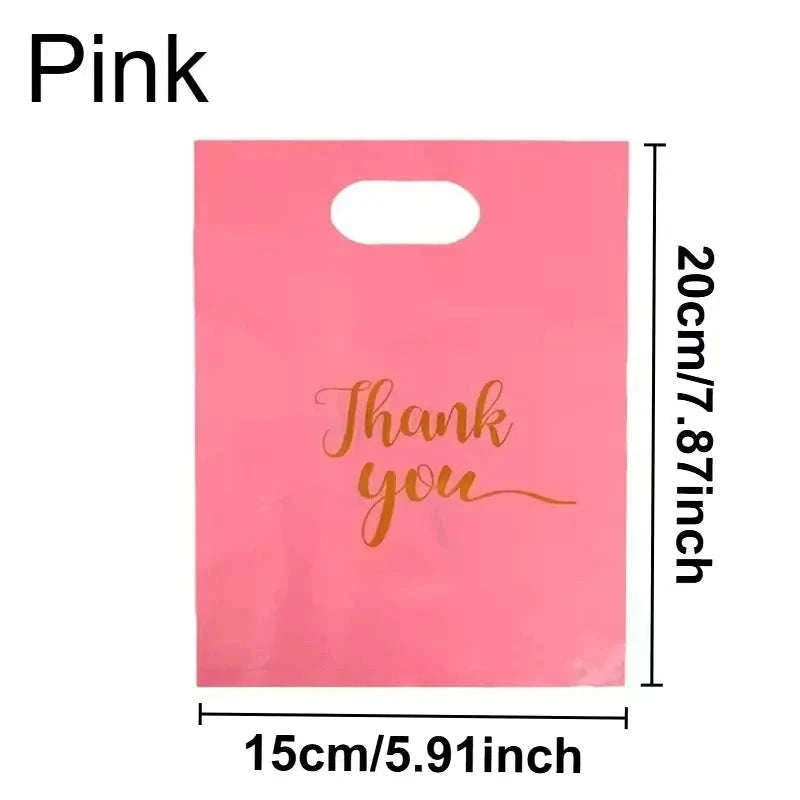 Black Thanksgiving Gift Bags, 100-Pack Party Favor Bags-Pink-20x30cm / 100pcs