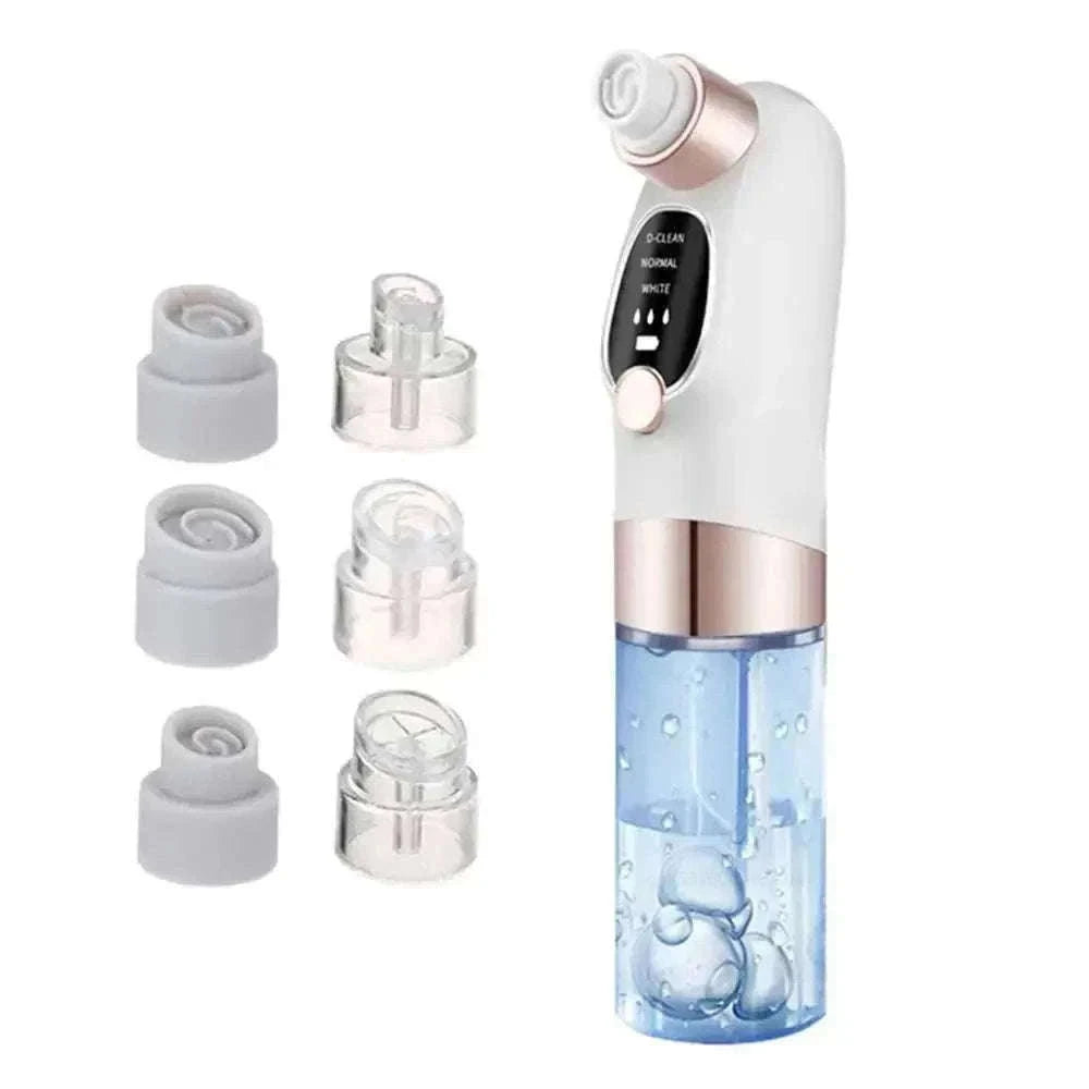 Blackhead Remover Vacuum with Water Cycle & USB Rechargeable-white add gift
