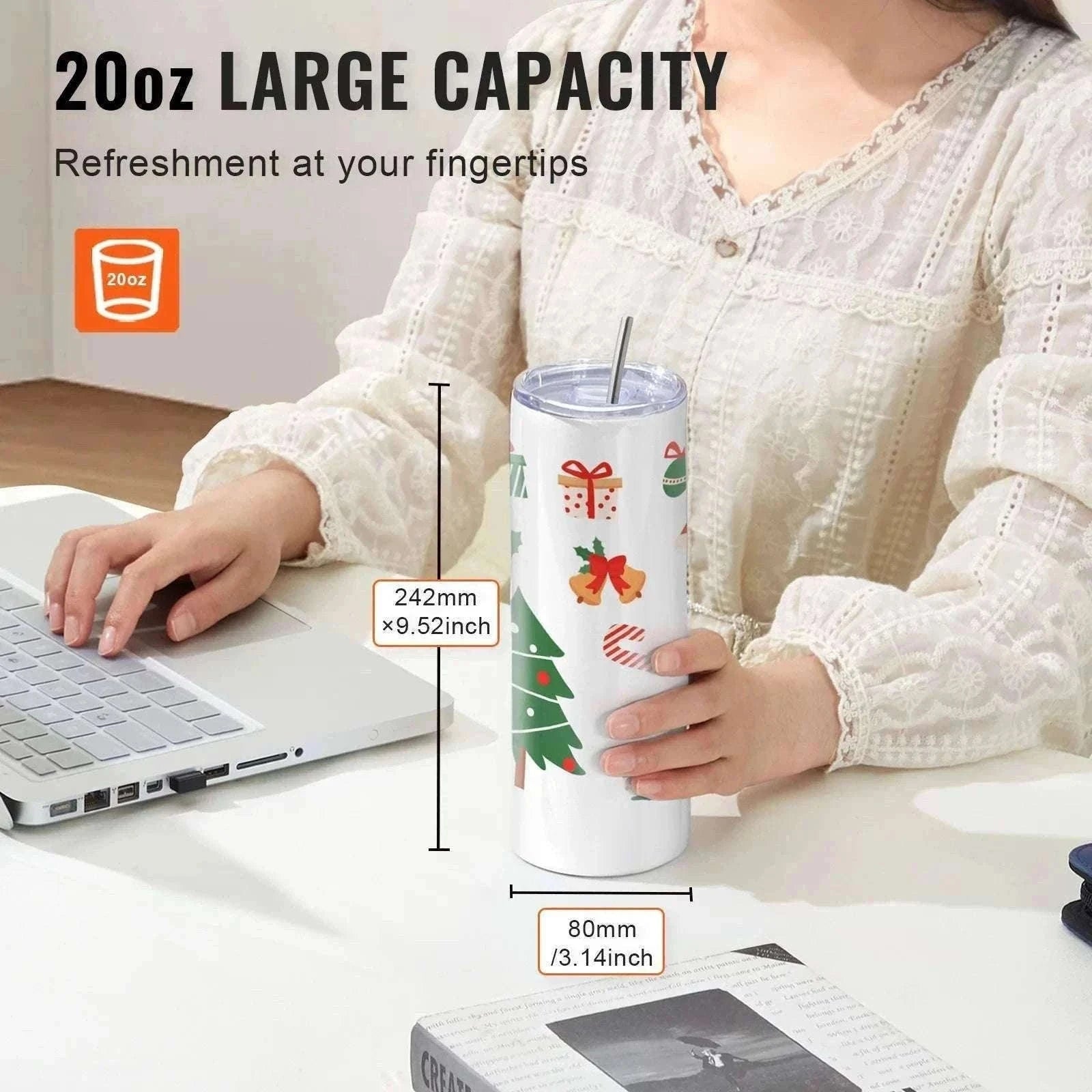 Blank Sublimation Tumblers Bulk 20oz & 30oz Stainless Steel Cups-8PCs 20oz / france / 501-600ml