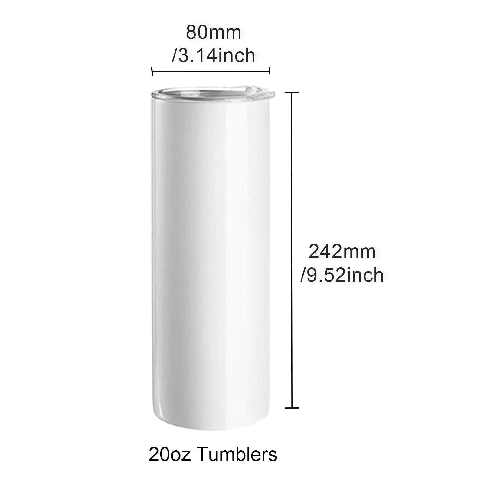 Blank Sublimation Tumblers Bulk 20oz & 30oz Stainless Steel Cups-8PCs 20oz / france / 501-600ml