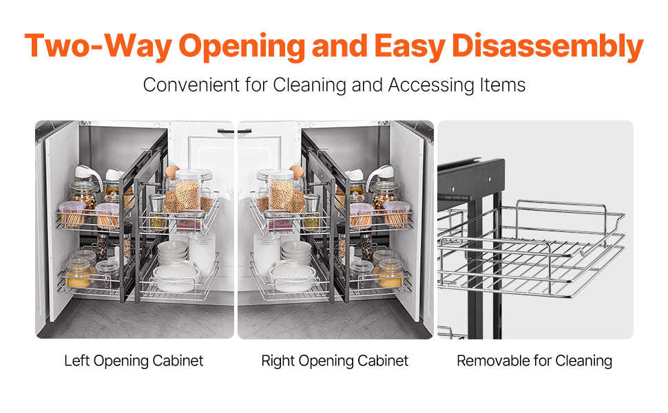 Blind Corner Pull Out Organizer with 4 Shelf Storage Baskets-2 layers / Germany
