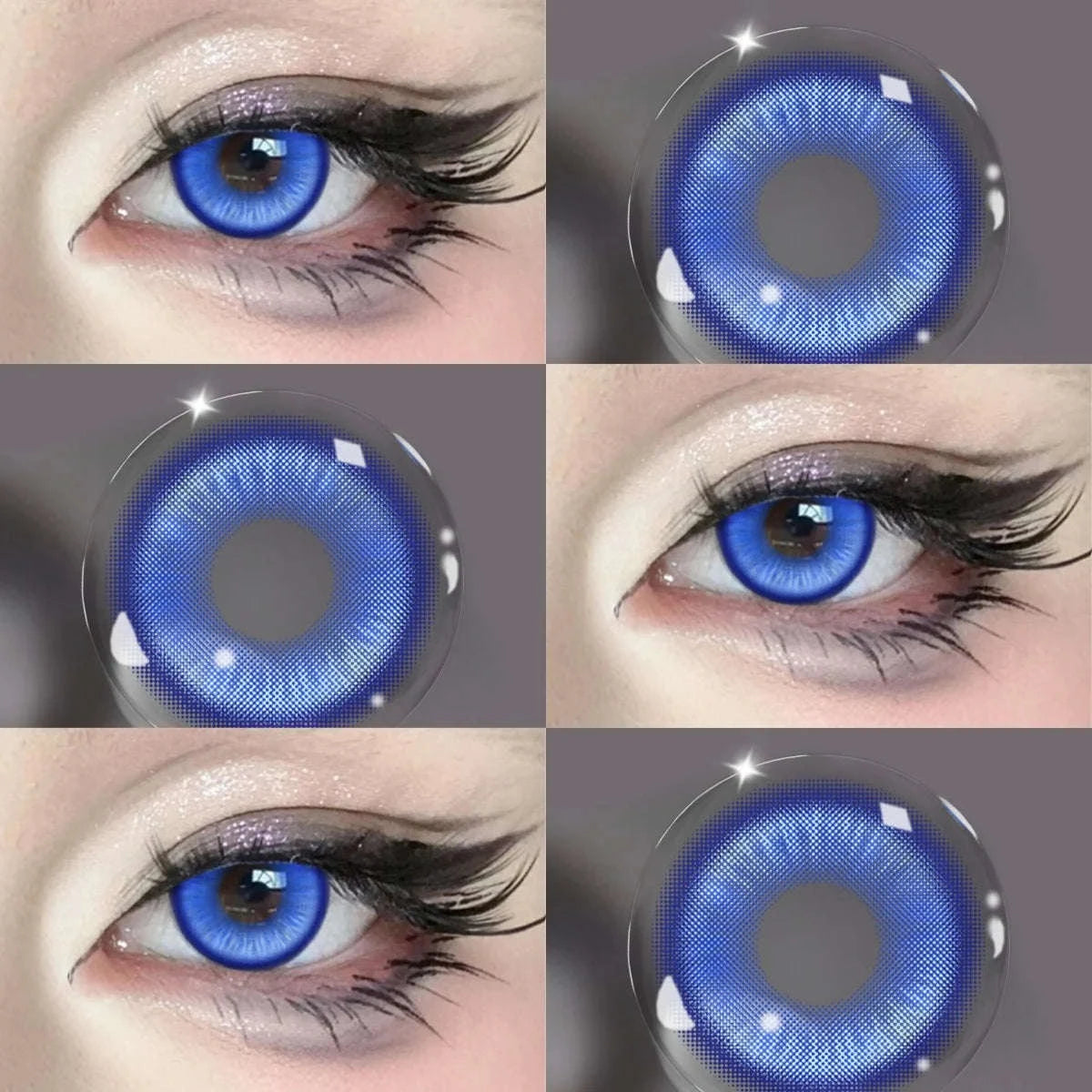 Blue Colored Contact Lenses for Cosplay and Everyday Style-Blue 4 / 0