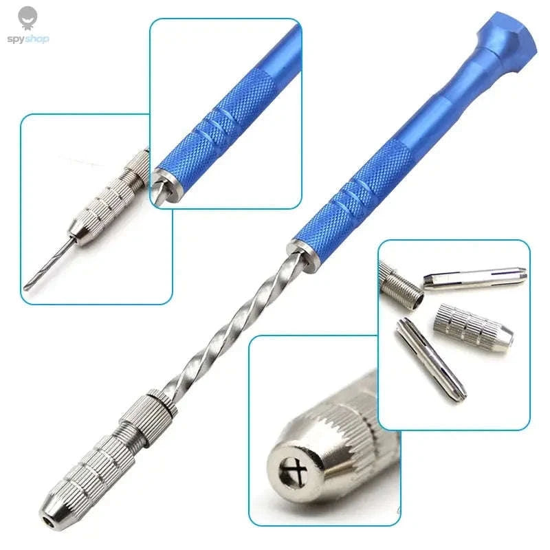 Blue Semi-Automatic Extended Hand Twist Drill Set-Blue set