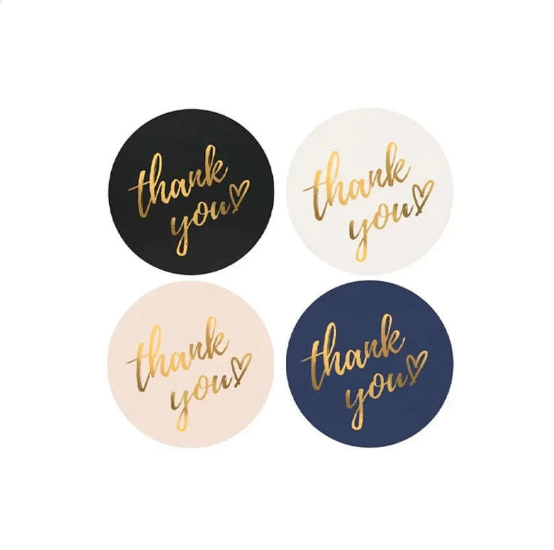 Blue Thank You Stickers for Packaging and Gifts-H0052-300pcs