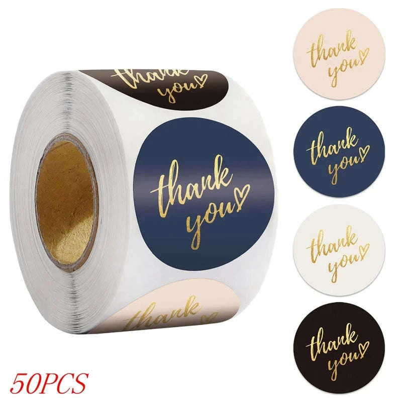 Blue Thank You Stickers for Packaging and Gifts-H0052-300pcs