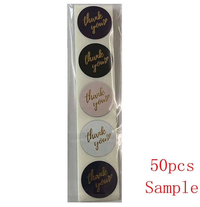 Blue Thank You Stickers for Packaging and Gifts-H0052-300pcs