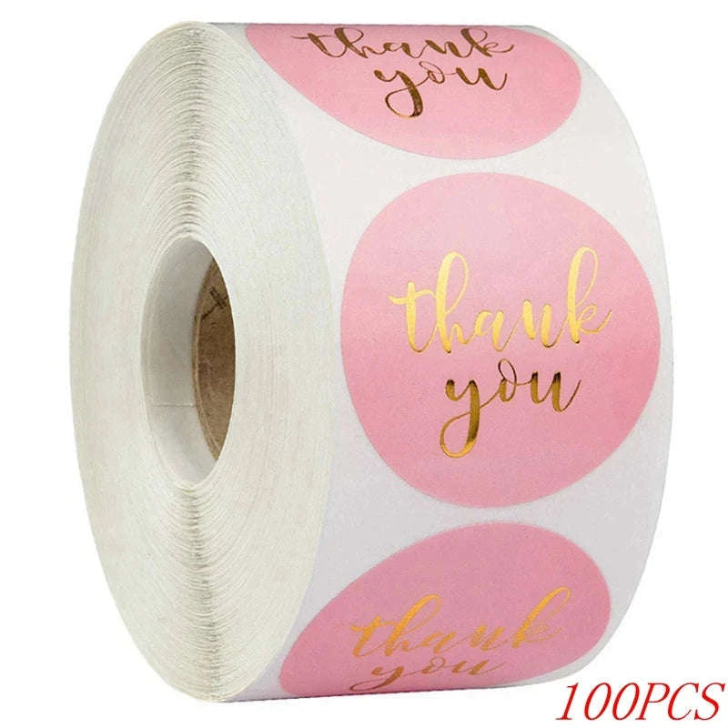 Blue Thank You Stickers for Packaging and Gifts-H0052-300pcs