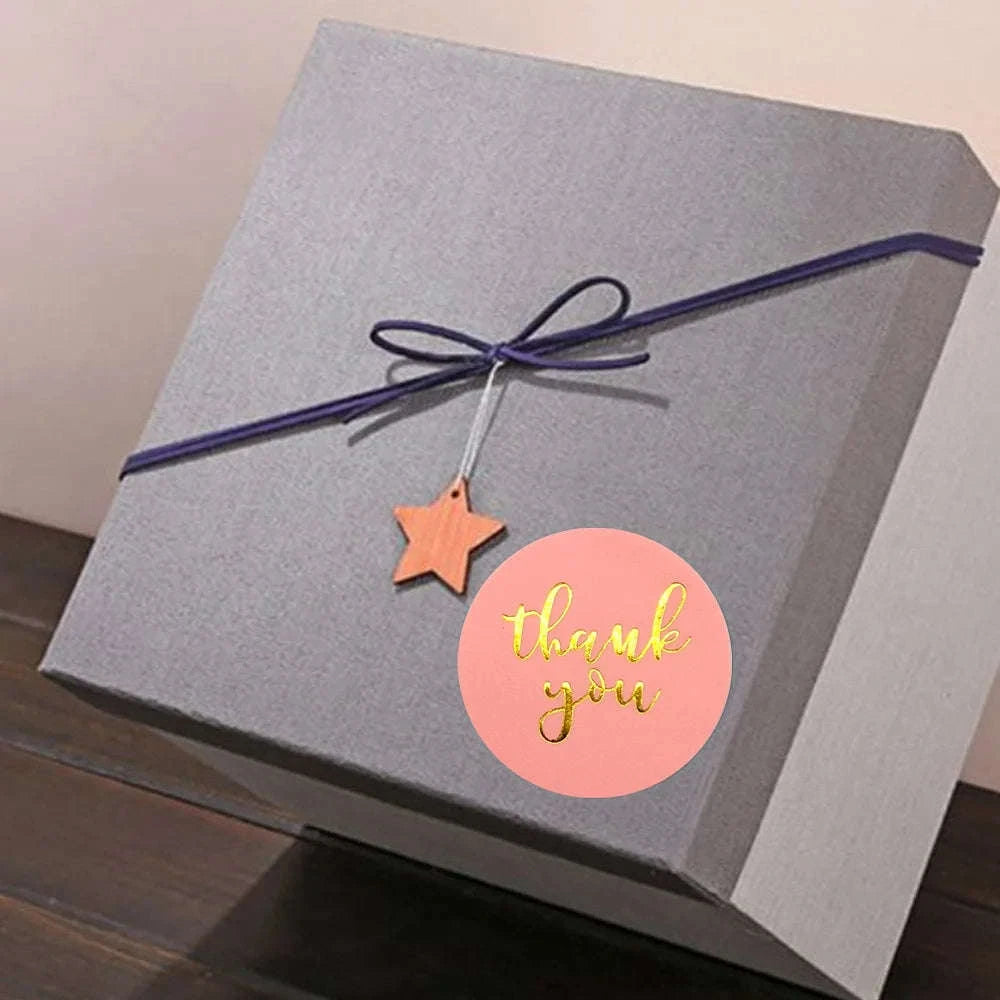 Blue Thank You Stickers for Packaging and Gifts-H0052-300pcs