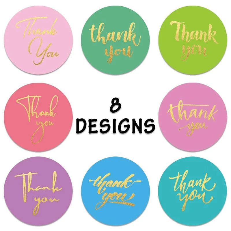 Blue Thank You Stickers for Packaging and Gifts-H0052-300pcs