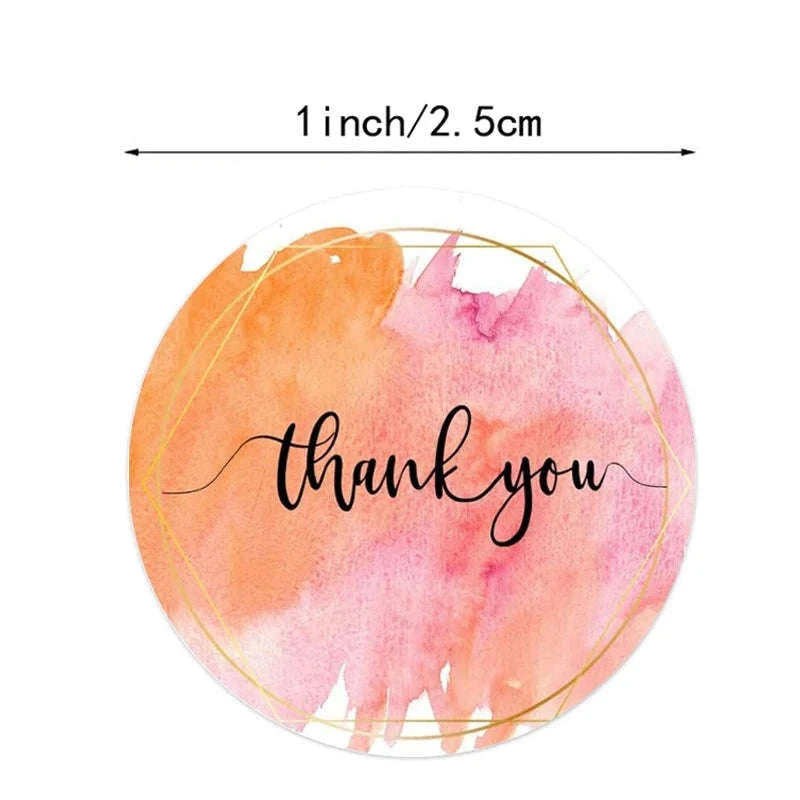 Blue Thank You Stickers for Packaging and Gifts-H0052-300pcs