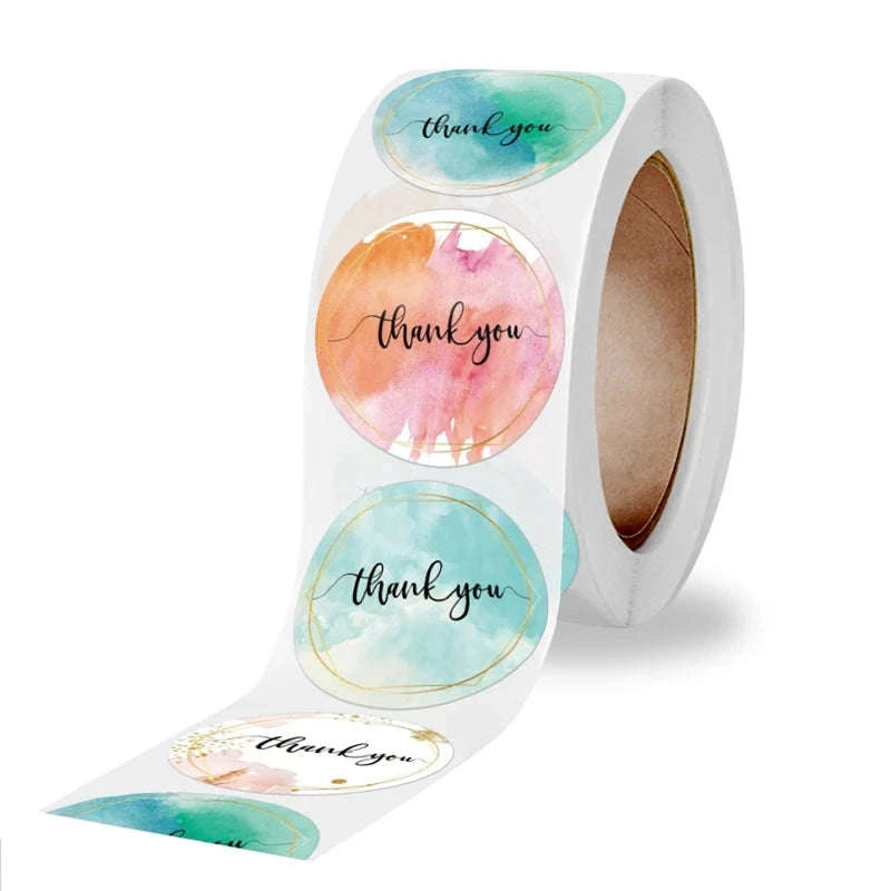 Blue Thank You Stickers for Packaging and Gifts-H0052-300pcs