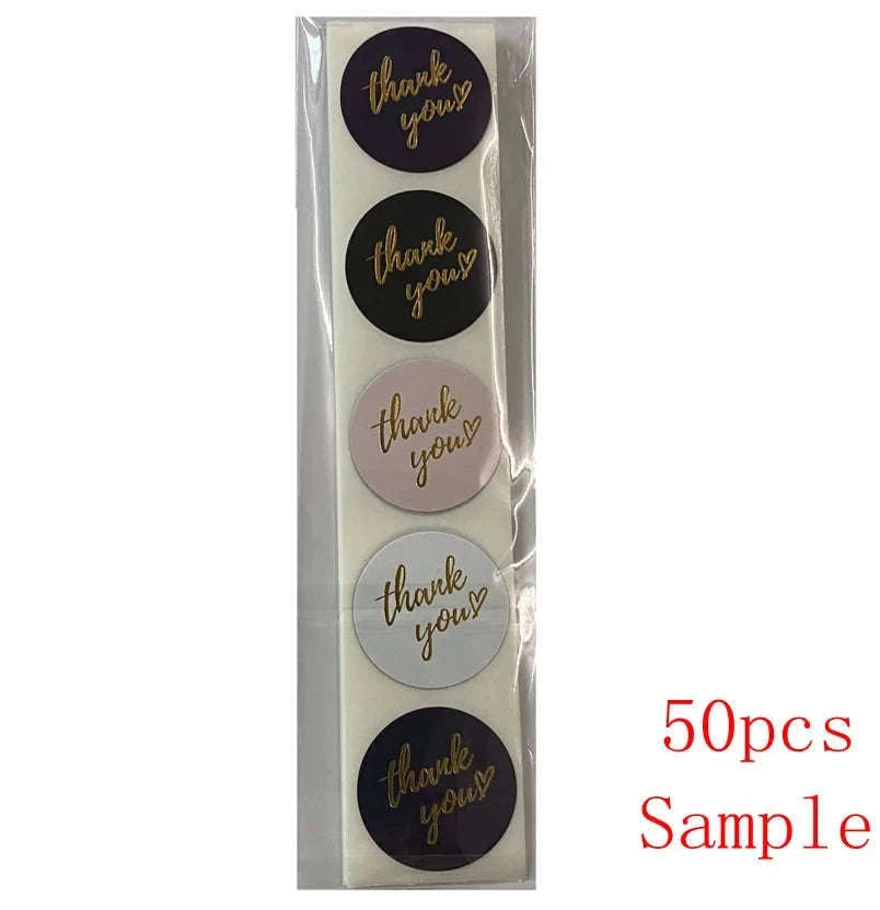 Blue Thank You Stickers for Packaging, Gifts, and Orders-H0052-300pcs