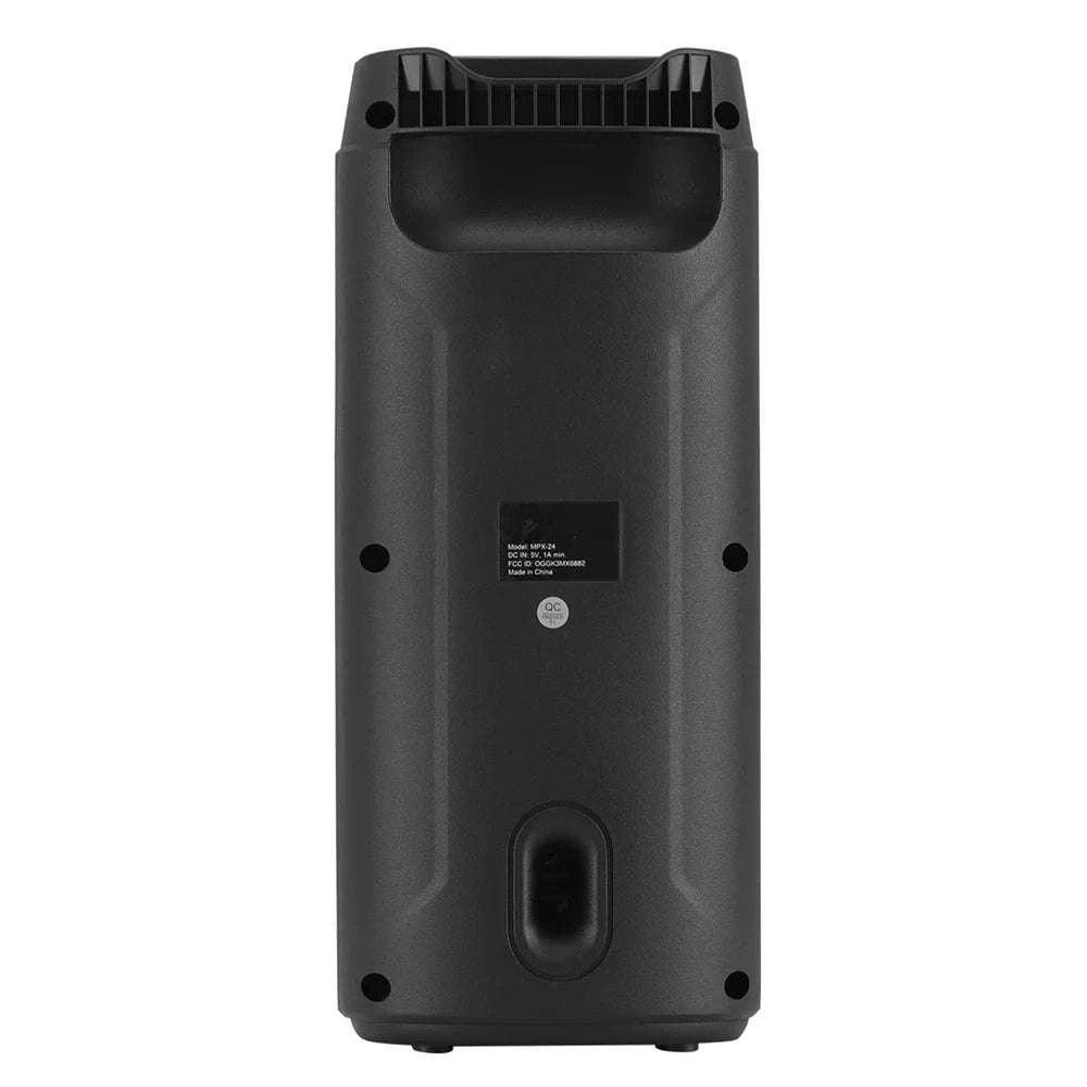 Bluetooth 5.0 Portable Speaker with Dual 4" Stereo & LED Lights-4" / United States