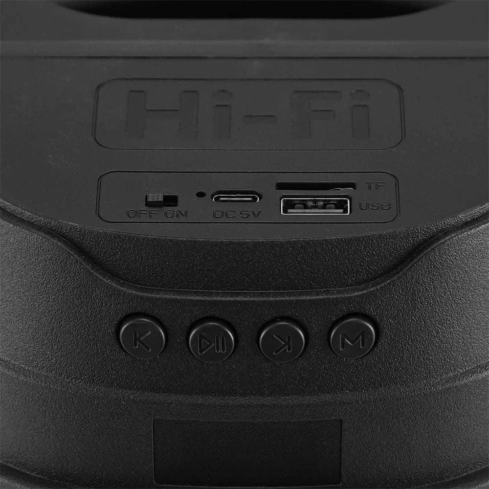 Bluetooth 5.0 Portable Speaker with Dual 4" Stereo & LED Lights-4" / United States