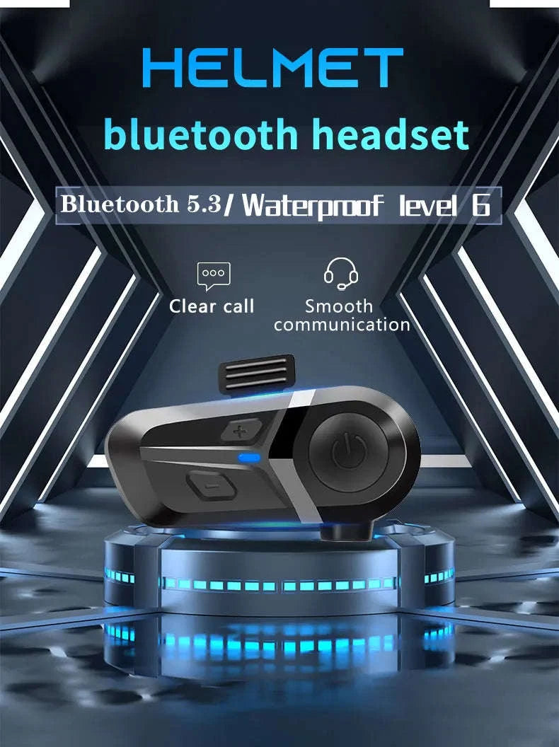 Bluetooth 5.3 Wireless Motorcycle Helmet Headset-Headset Hard Micro