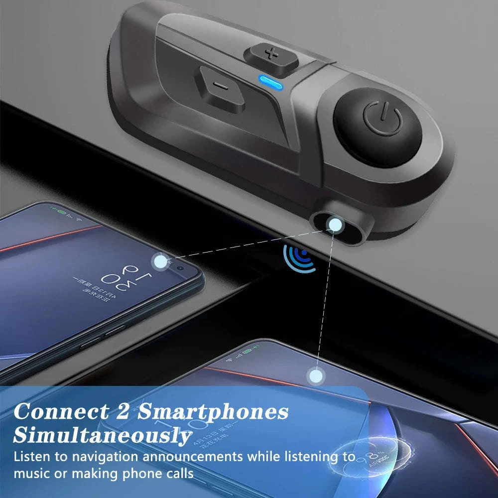 Bluetooth 5.3 Wireless Motorcycle Helmet Headset-Headset Hard Micro