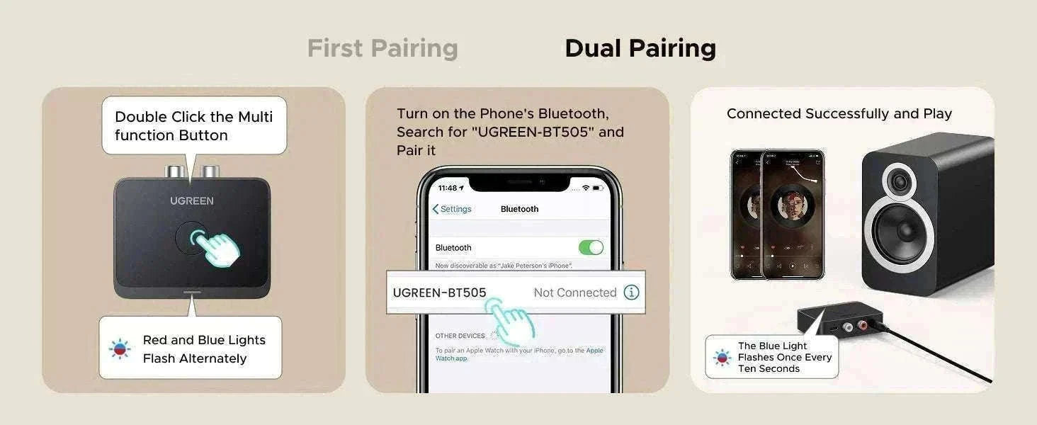 Bluetooth 6.0 AUX Receiver 3.5mm & RCA LDAC Audio Adapter-Bluetooth receiver / China Mainland