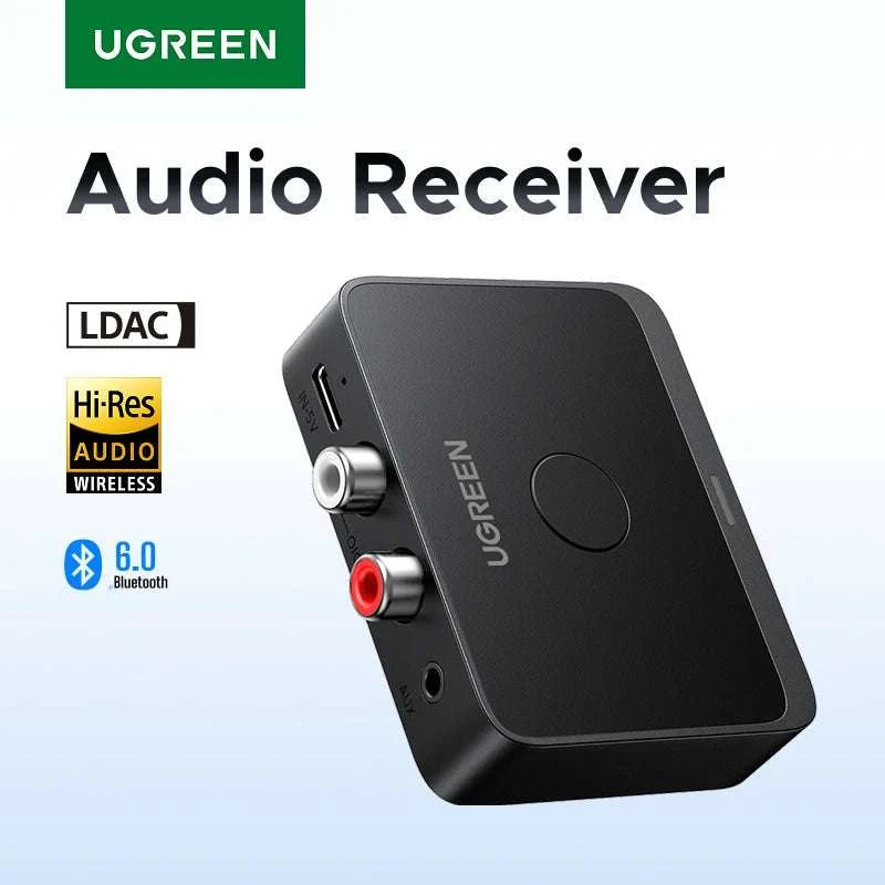 Bluetooth 6.0 AUX Receiver 3.5mm & RCA LDAC Audio Adapter-