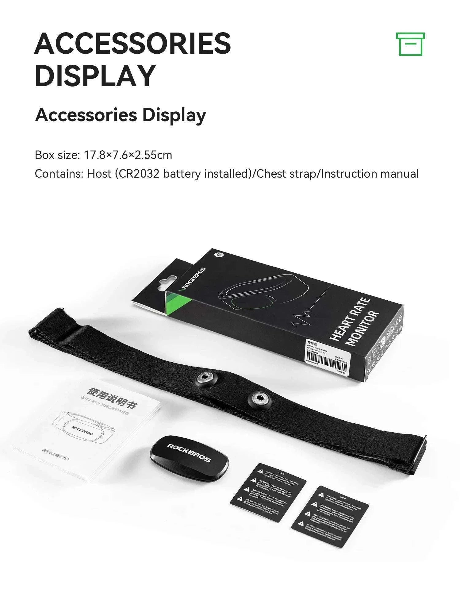 Bluetooth & ANT+ Heart Rate Monitor Chest Strap for Cycling-HRM812
