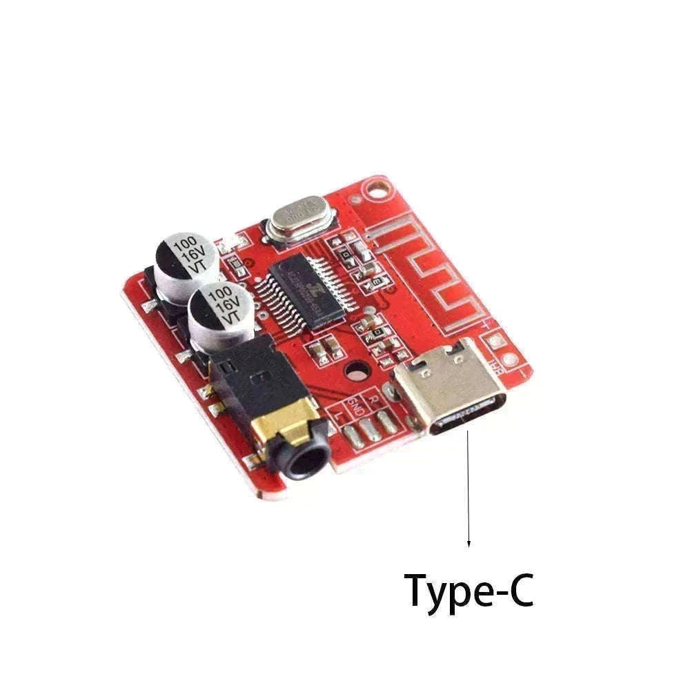 Bluetooth Audio Receiver Board Wireless Stereo Module-Red-Micro