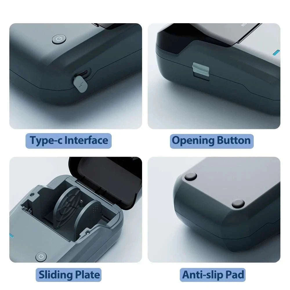 Bluetooth Thermal Label Printer B1 Wireless Barcode & Sticker Maker-D BL-34mm-3Roll / China Mainland