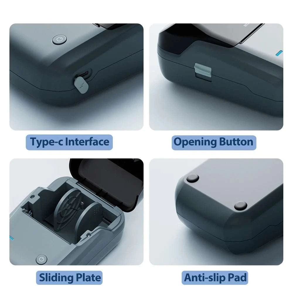 Bluetooth Thermal Label Printer B1 Wireless Barcode & Sticker Maker-D BL-34mm-3Roll / China Mainland
