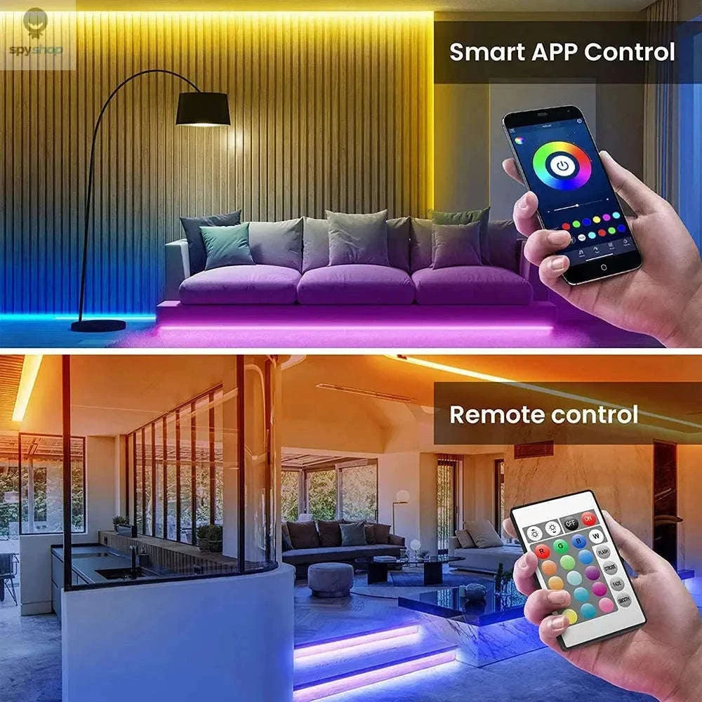 Bluetooth USB LED Strip Lights for TVs, Desks, and Gaming Setups-Bluetooth IR / 5m