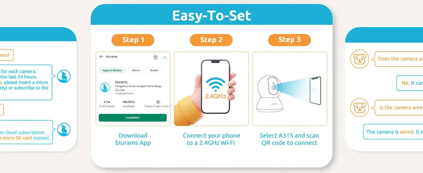 Blurams 2-Pack 2K Indoor Security Camera Set-EU Plug / GERMANY