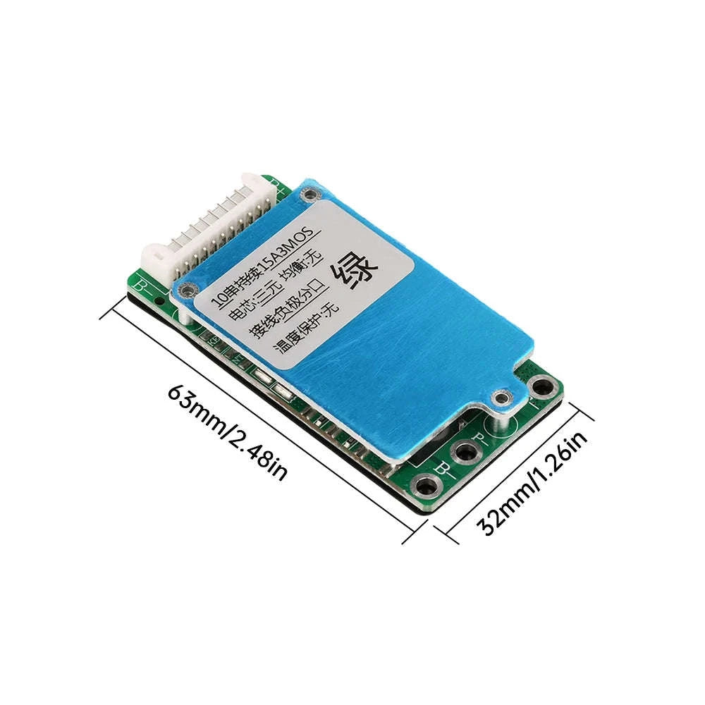 BMS 10S 36V 15A 18650 Li-ion Battery Protection Board-15A Split with NTC