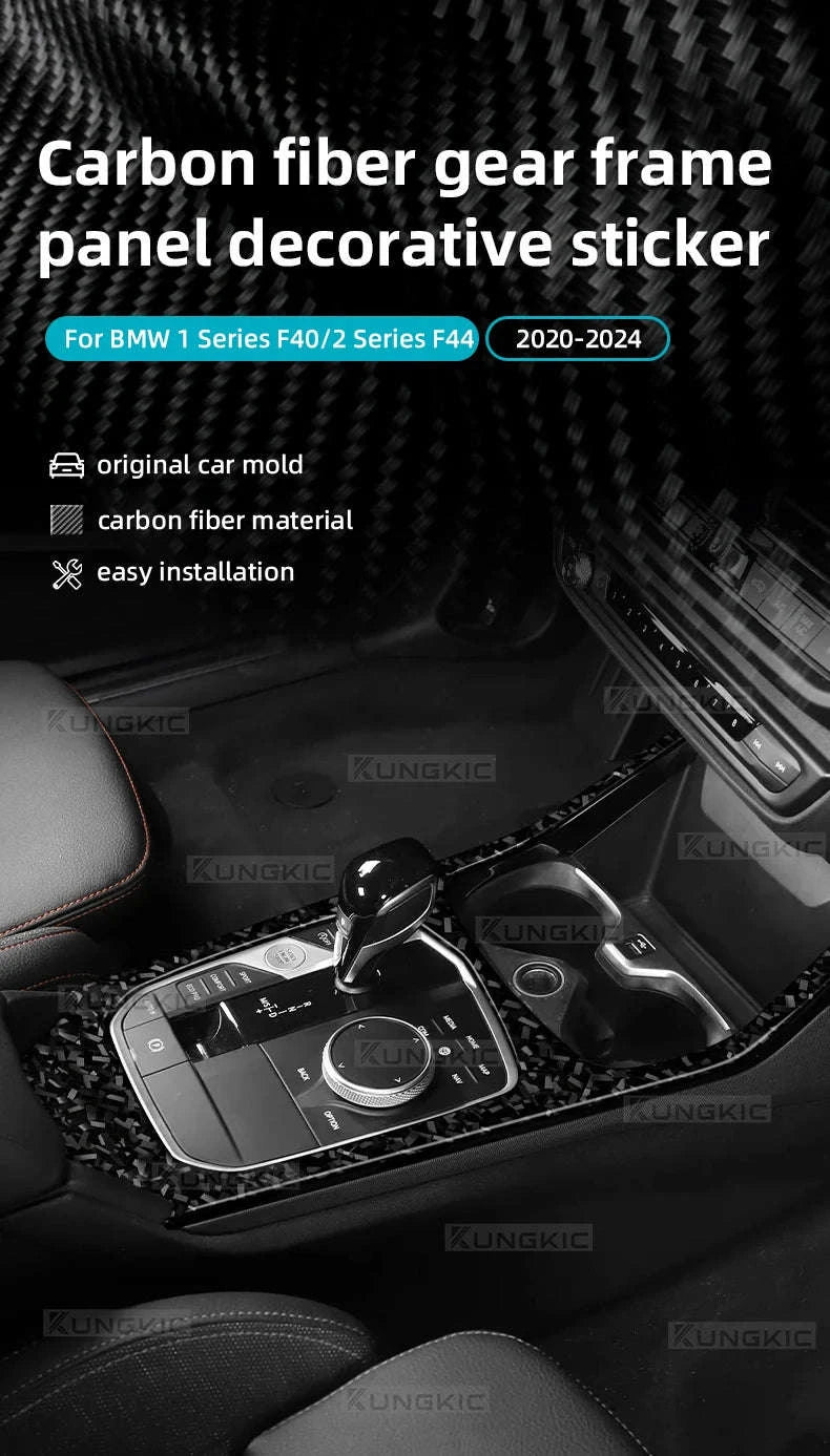 BMW 1 Series F40 / 2 Series F44 Carbon Fiber Gear Panel Trim-LHD Black Carbon / Germany