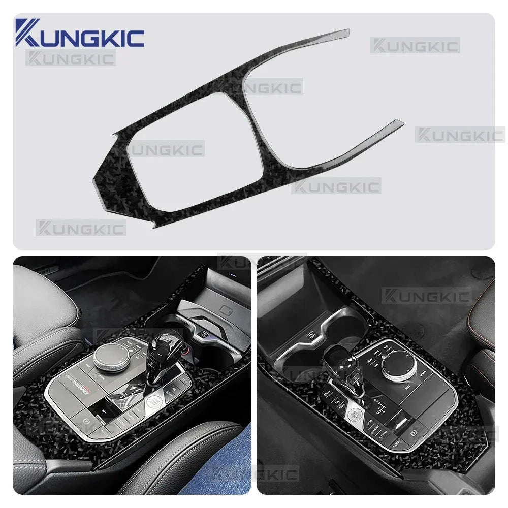 BMW 1 Series F40 / 2 Series F44 Carbon Fiber Gear Panel Trim-LHD Black Carbon / Germany