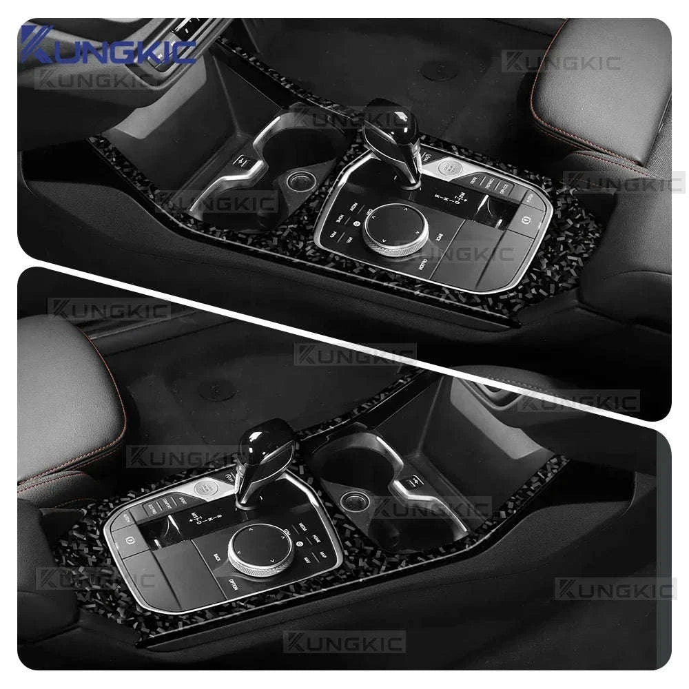 BMW 1 Series F40 / 2 Series F44 Carbon Fiber Gear Panel Trim-LHD Black Carbon / Germany