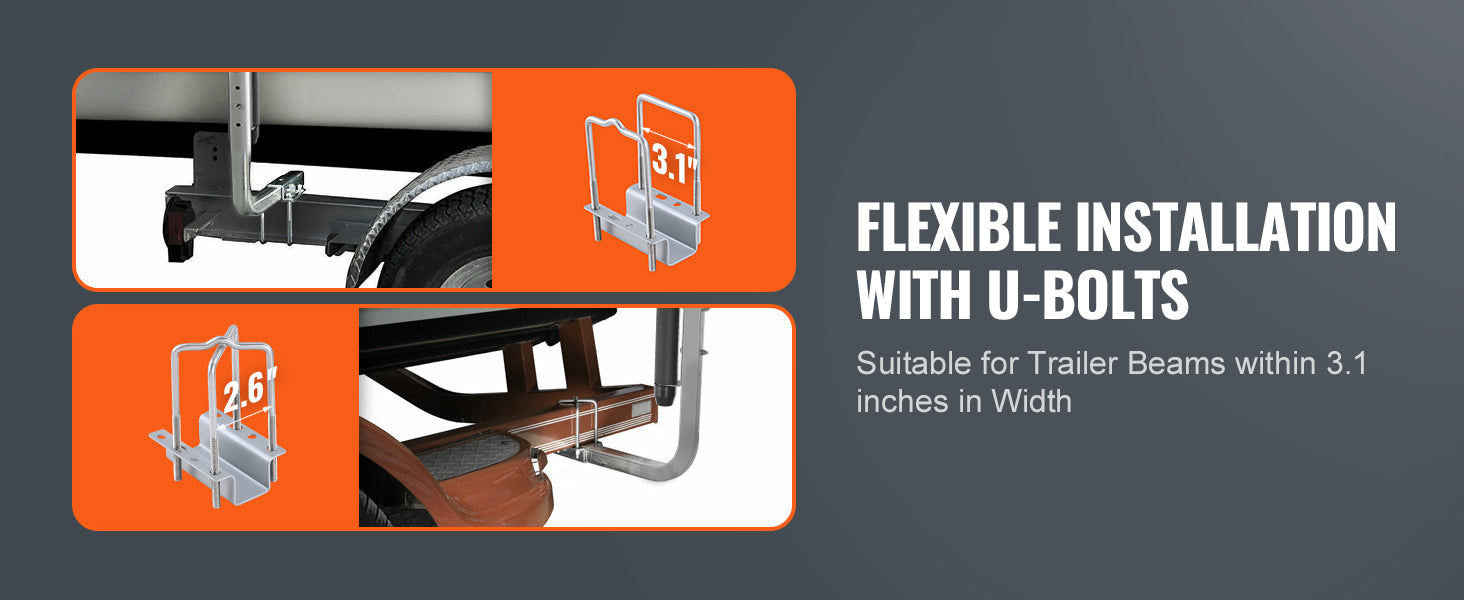 Adjustable Galvanized Boat Trailer Guide Poles (2PCS)