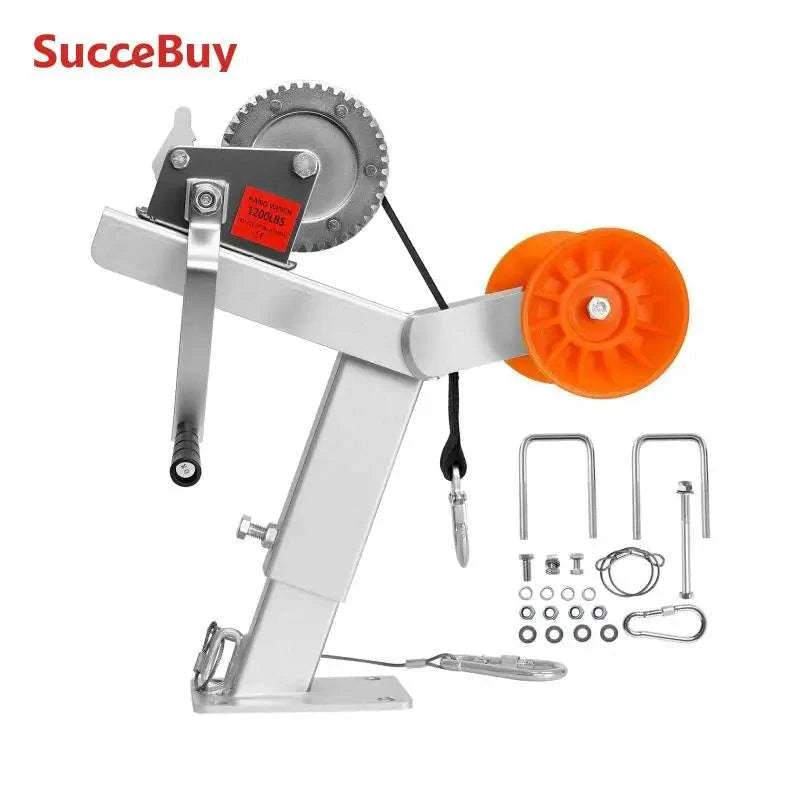 Boat Trailer Winch Stand 1200 lb with Roller & 25 ft Strap-With Winch / United States