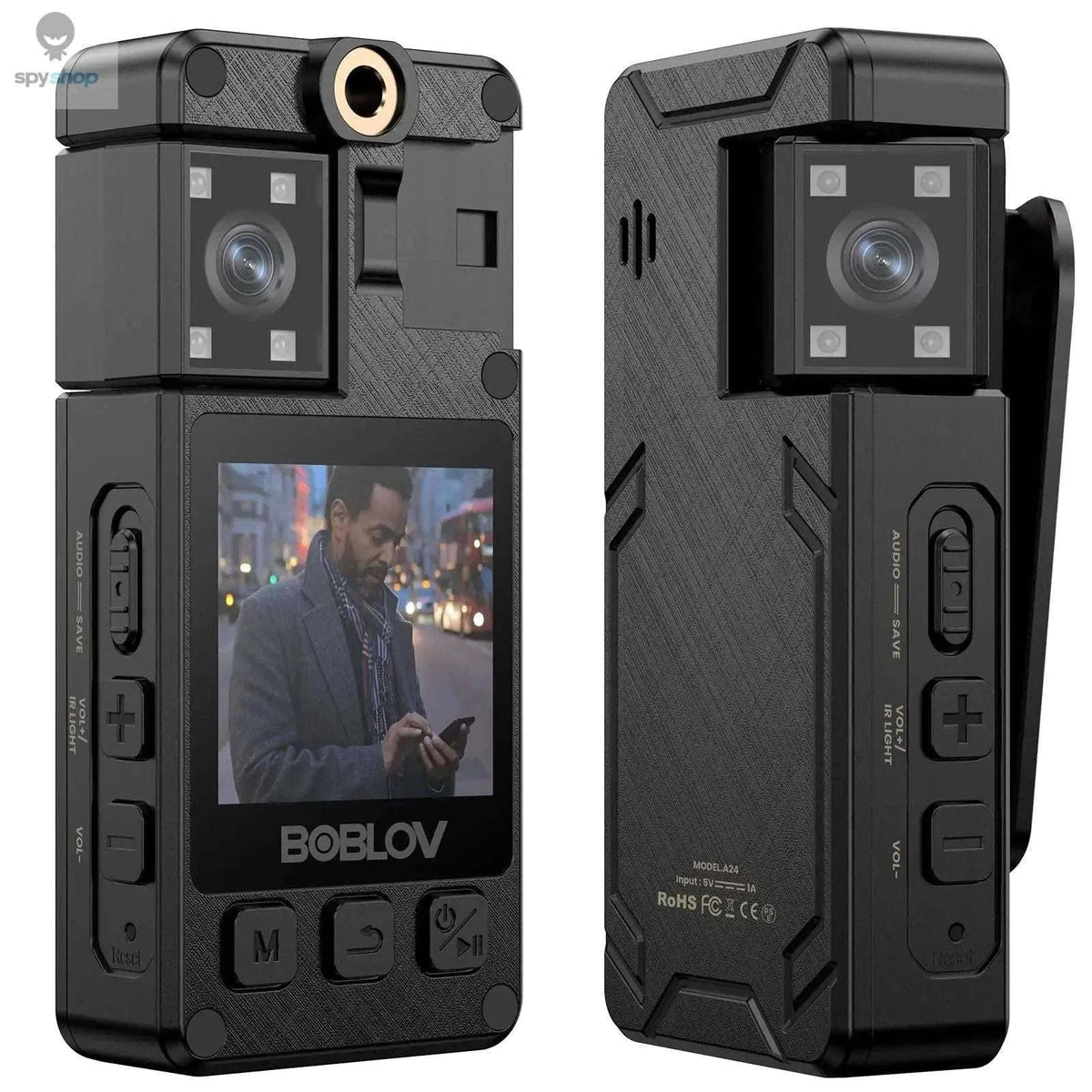BOBLOV A24 Mini Action Camera with 1296P Video and Night Vision-Camera only