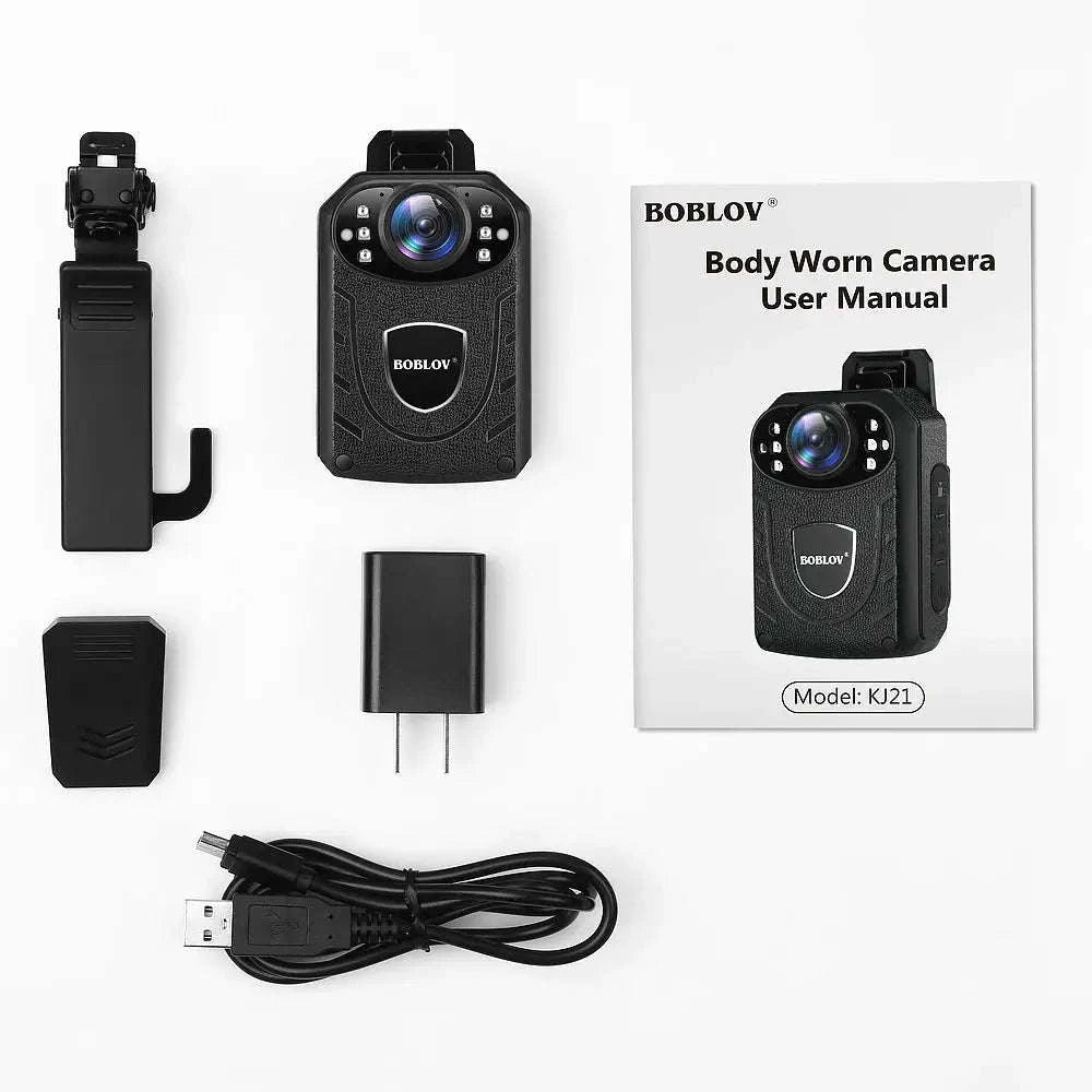 Boblov KJ21 Mini Body Camera – 1296P Recording, Night Vision, Long Battery Life-Camera only