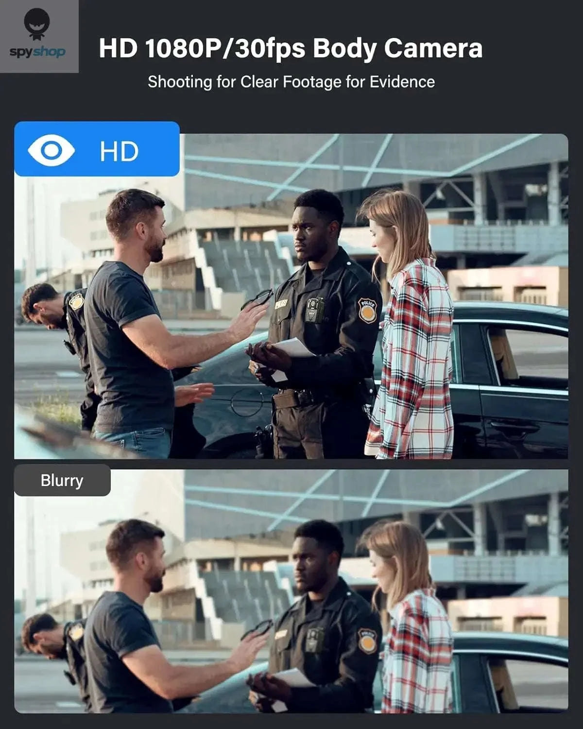 BOBLOV KJ25 Body Camera – 1080P Video, Night Vision, Long Battery-64GB Camera / CHINA