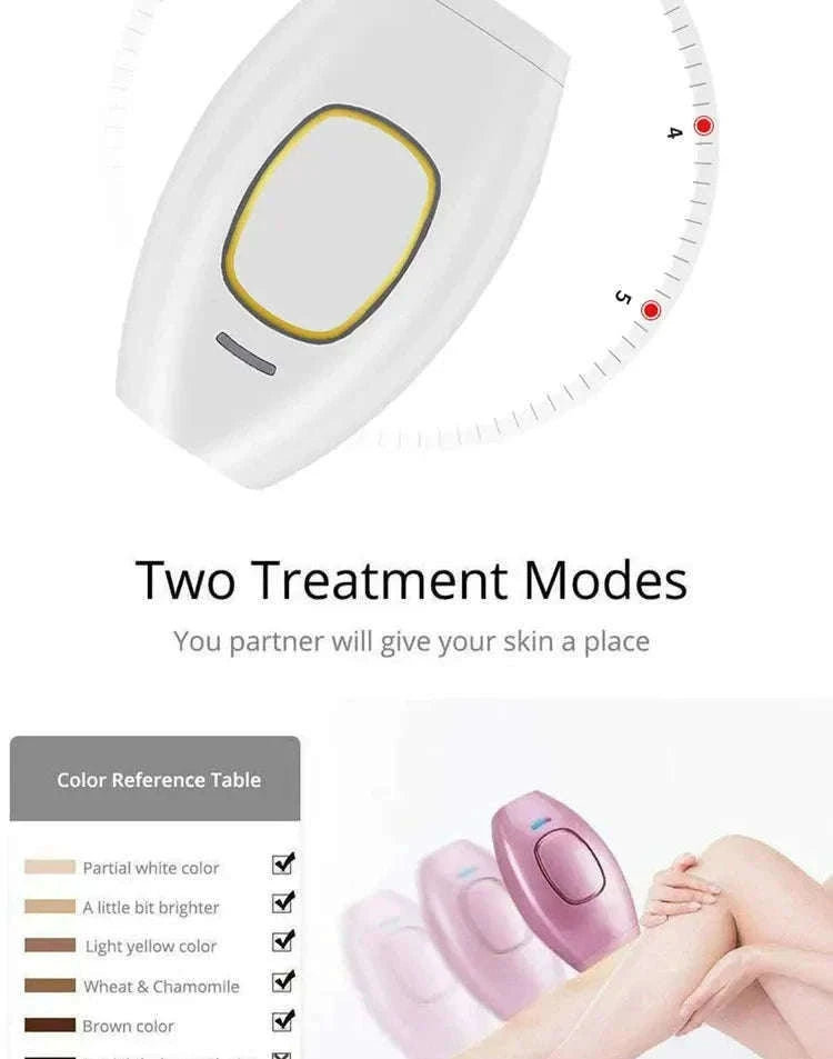 Body Bikini IPL Hair Removal Device, 500K Flashes-White / EU Plug