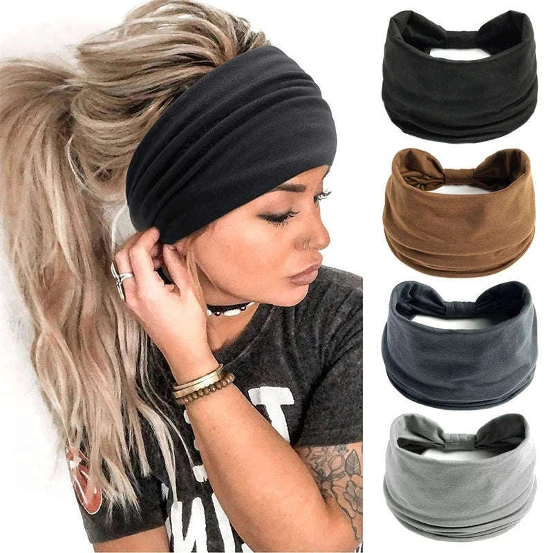 Boho Wide Knot Headband for All-Day Comfort and Style-style 17 / Size fits all