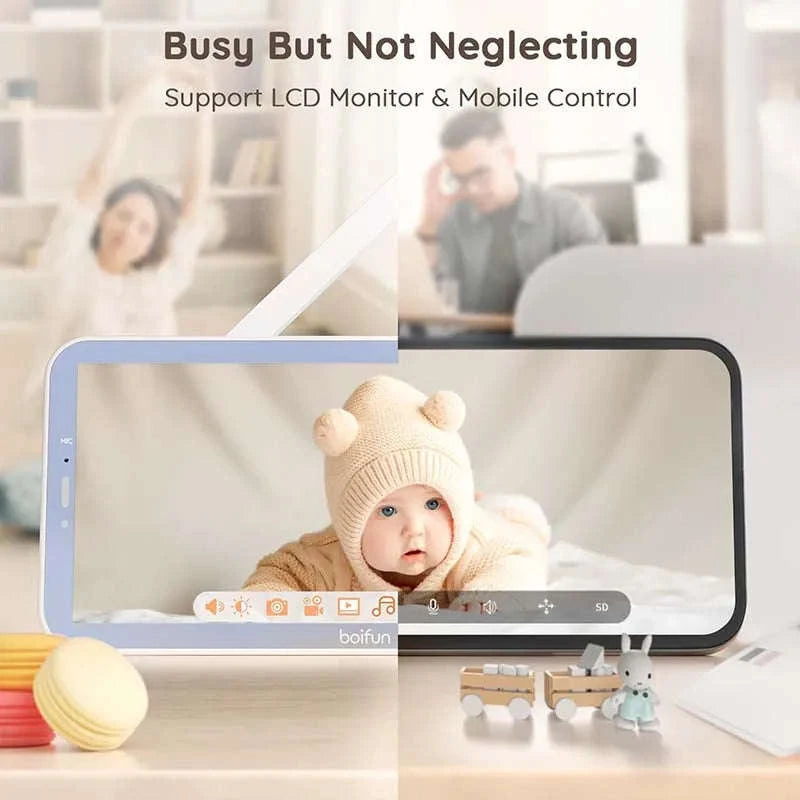 BOIFUN 2K WiFi Baby Monitor with 5'' Screen, 2-Way Talk-United States